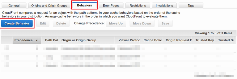 CloudFront ディストリビューションに Behavior を追加する方法