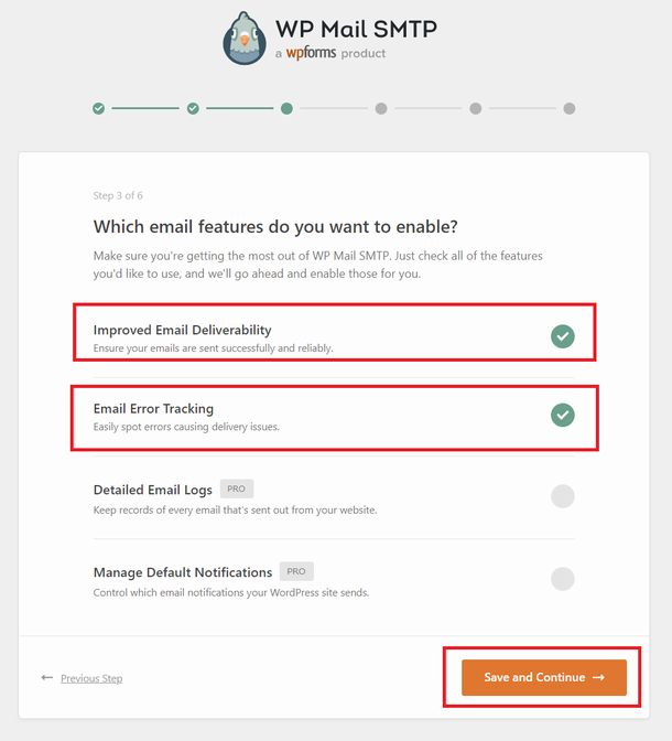 WP Mail SMTP の利用機能の設定